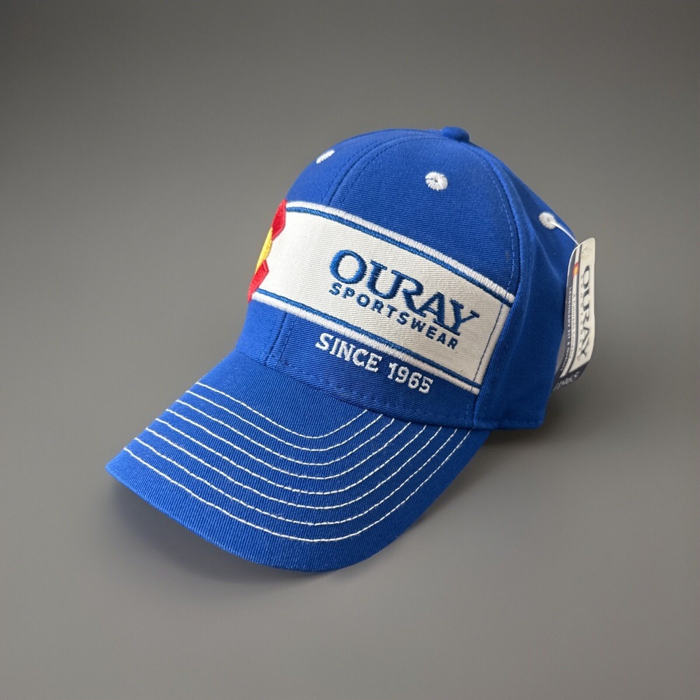 Ouray Sportswear Classic Cotton Trucker Ballcap Hat‎ Cap Men Blue White NEW